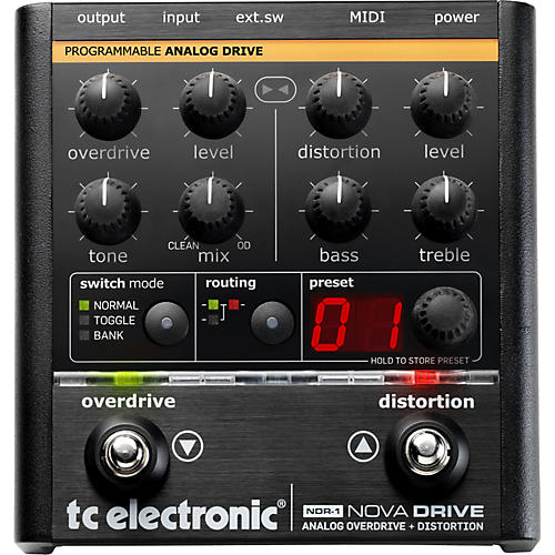 NDR-1 Nova Drive Overdrive and Distortion Guitar Effects Pedal