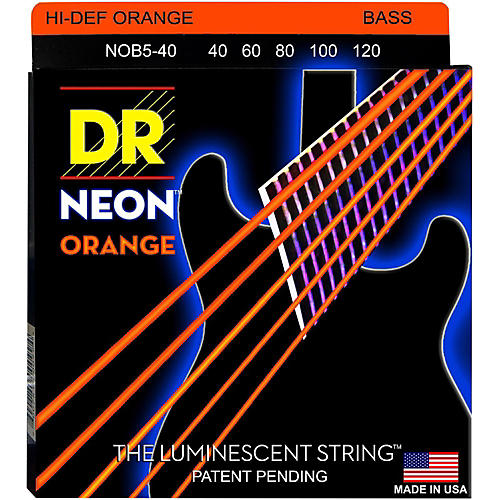 NEON Hi-Def Orange Bass SuperStrings Light 5-String