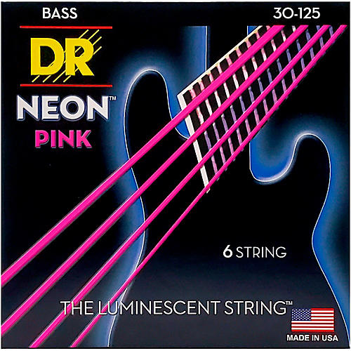 NEON Hi-Def Pink Bass SuperStrings Medium 6-String