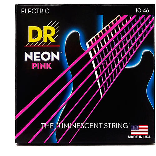 DR Strings NEON Hi-Def Pink SuperStrings Medium Electric Guitar Strings