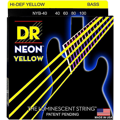 NEON Hi-Def Yellow Bass SuperStrings Light 4-String