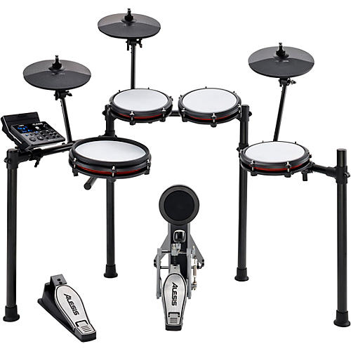 Alesis Nitro Max 8-Piece Electronic Drum Set With Bluetooth and BFD Sounds Condition 1 - Mint Black