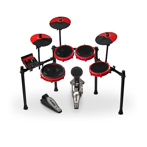 Alesis Nitro Max 8-Piece Electronic Drum Set With Bluetooth and BFD Sounds Condition 1 - Mint Red