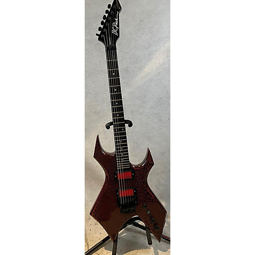 B.C. Rich NJ Series Stranger Things Warlock Solid Body Electric Guitar red crackle