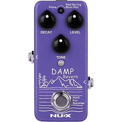NUX NRV-3 Damp Mini Pedal with Three Classic Reverb Models Effects Pedal