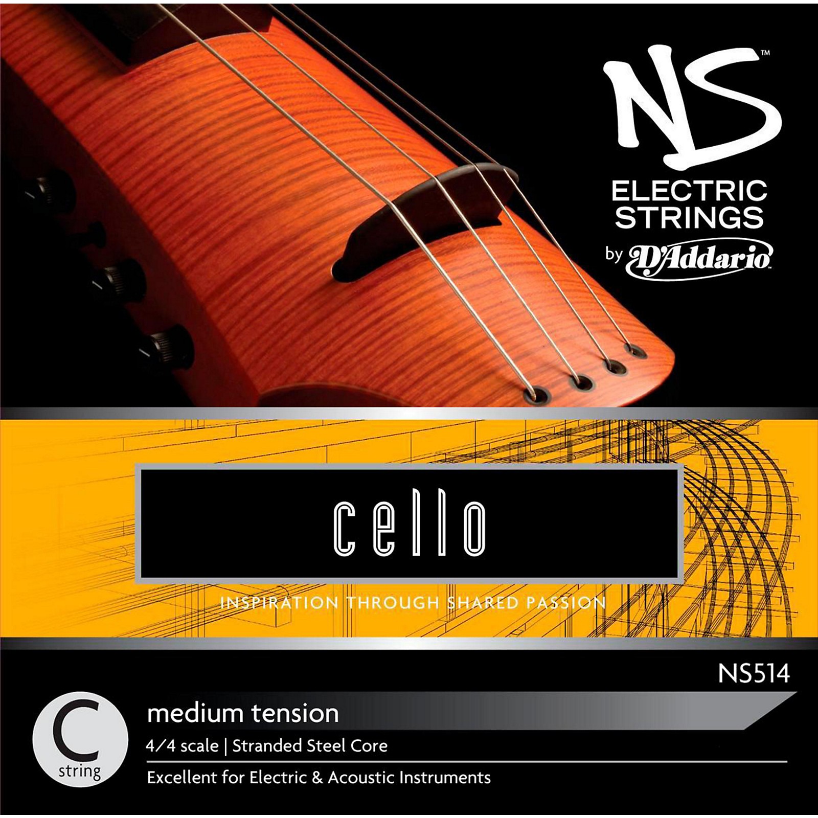 D'Addario NS Electric Cello C String Musician's Friend