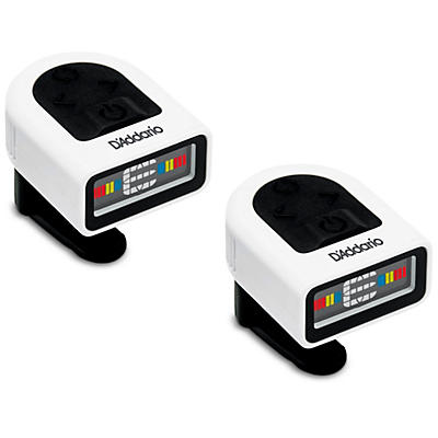 D'Addario NS Micro Headstock Tuner 2-Pack - White