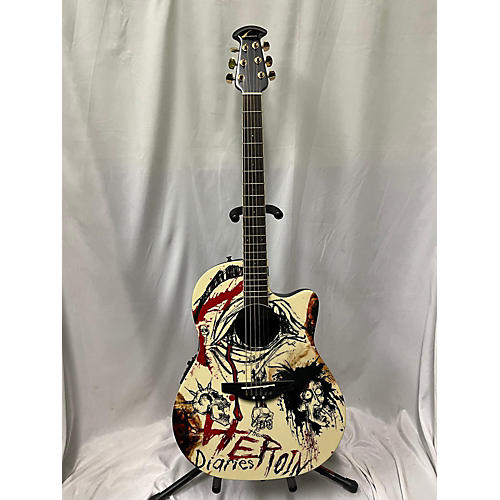Ovation NS28 Nikki Sixx Signature Acoustic Guitar Custom Graphic