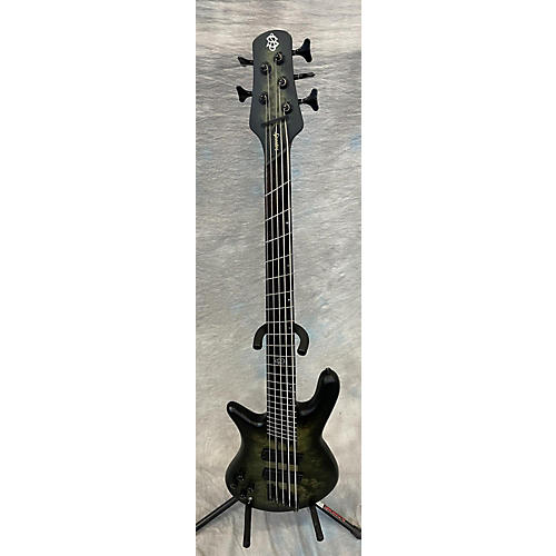 Spector NS5H2 5 String Left Handed Electric Bass Guitar black burst burl