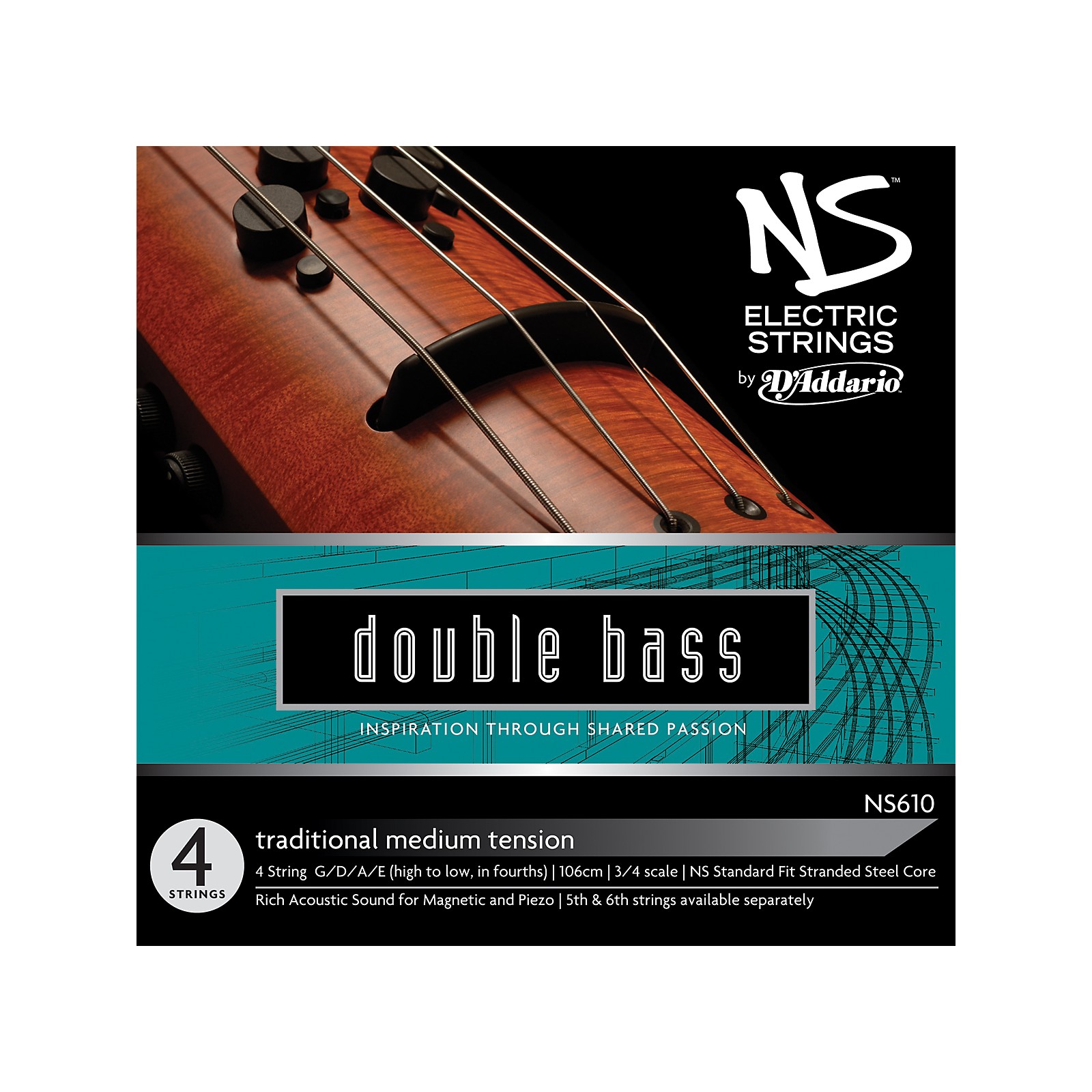 D'Addario NS610 NS Electric Traditional Bass Strings Musician's Friend