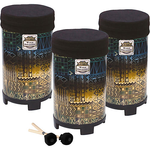 NSL Short Tubano Set of 10, 12, 14 inch with Volume Control Caps and Mallets