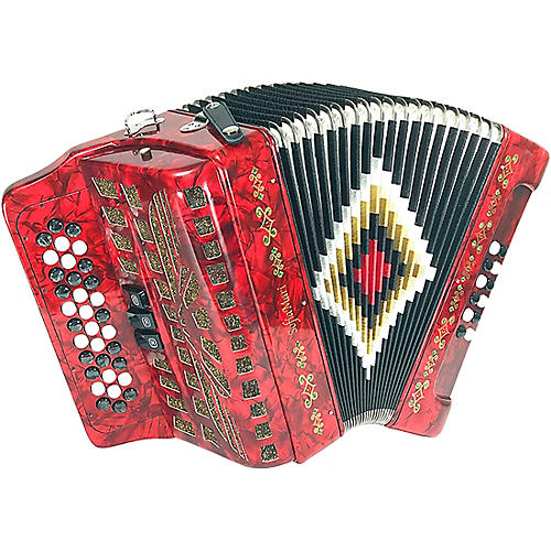 SofiaMari NSM-3412 34-Button 12-Bass Accordion GCF Condition 2 - Blemished Red Pearl 197881188733