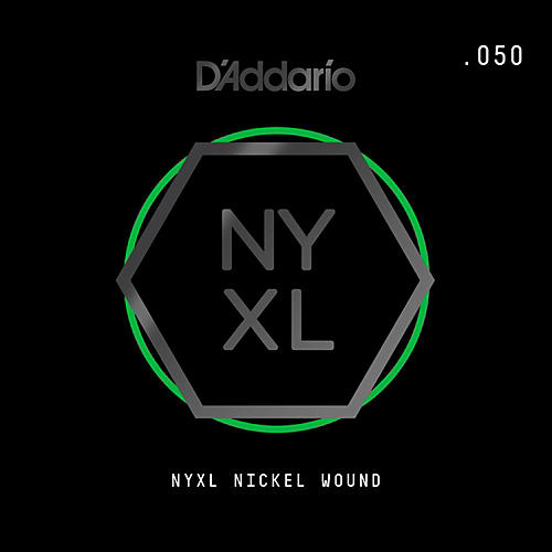 D'Addario NYNW050 NYXL Nickel Wound Electric Guitar Single String, .050