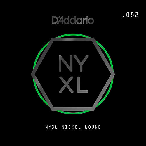 D'Addario NYNW052 NYXL Nickel Wound Electric Guitar Single String, .052