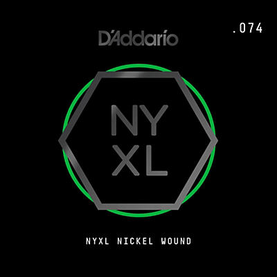D'Addario NYNW074 NYXL Nickel Wound Electric Guitar Single String, .074