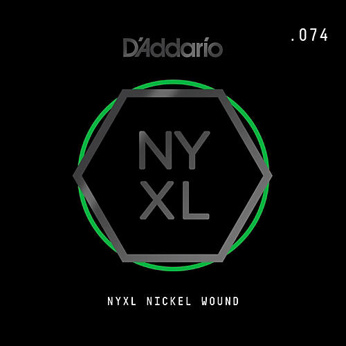 D'Addario NYNW074 NYXL Nickel Wound Electric Guitar Single String, .074