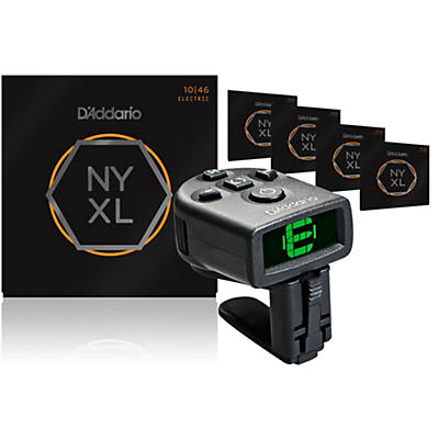 D'Addario NYXL1046 Light  Electric Guitar Strings 5-Pack with FREE NS Micro Headstock Tuner