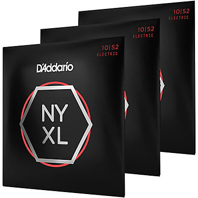 D'Addario NYXL1052 Light Top/Heavy Bottom Electric Guitar Strings 3-Pack