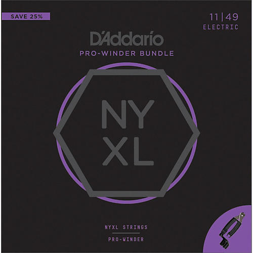 NYXL1149 Nickel Wound Electric Guitar Strings, Medium, 11-49 and a Pro-Winder