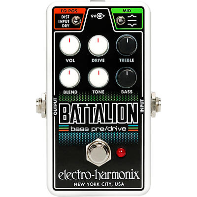 Electro-Harmonix Nano Battalion Bass Preamp & Overdrive Effects Pedal