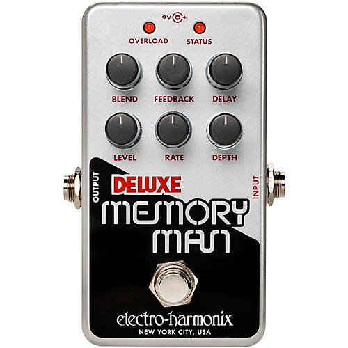 Electro-Harmonix Nano Deluxe Memory Man Analog Delay Effects Pedal Silver