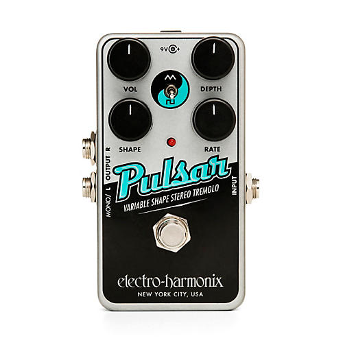 Electro-Harmonix Nano Pulsar Variable Shape Stereo Tremolo Effects Pedal Condition 1 - Mint Silver and Black