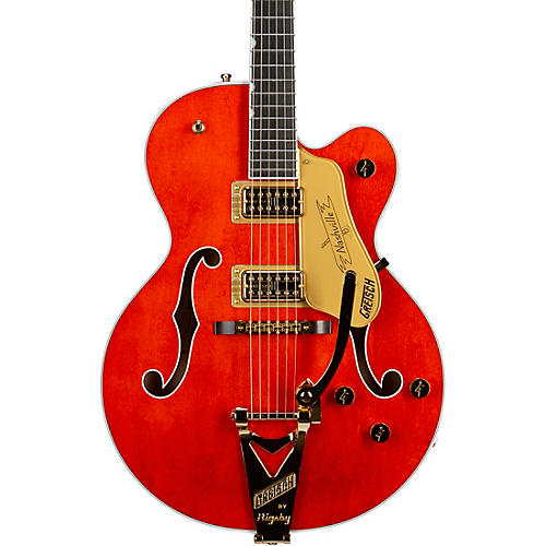 Gretsch Guitars Nashville Hollow Body with String-Thru Bigsby and Gold Hardware Electric Guitar Orange Stain