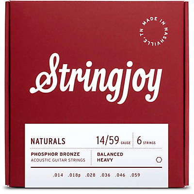 Stringjoy Naturals Phosphor Bronze Acoustic Guitar Strings