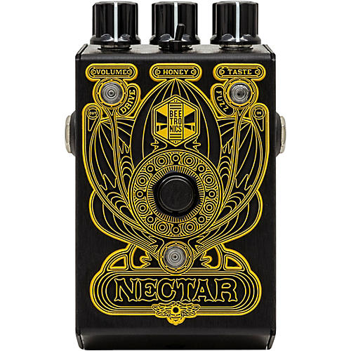 Beetronics FX Nectar Tone Sweetener Babee Series Overdrive & Fuzz Effects Pedal Black Anodized