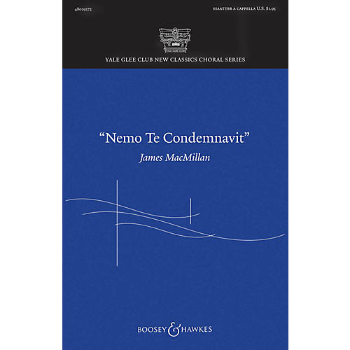 Boosey and Hawkes Nemo te condemnavit SATB a cappella composed by James MacMillan