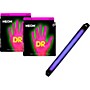 DR Strings Neon Phosphorescent Pink Medium 4 String Bass Strings with Free American DJ Super Black Light