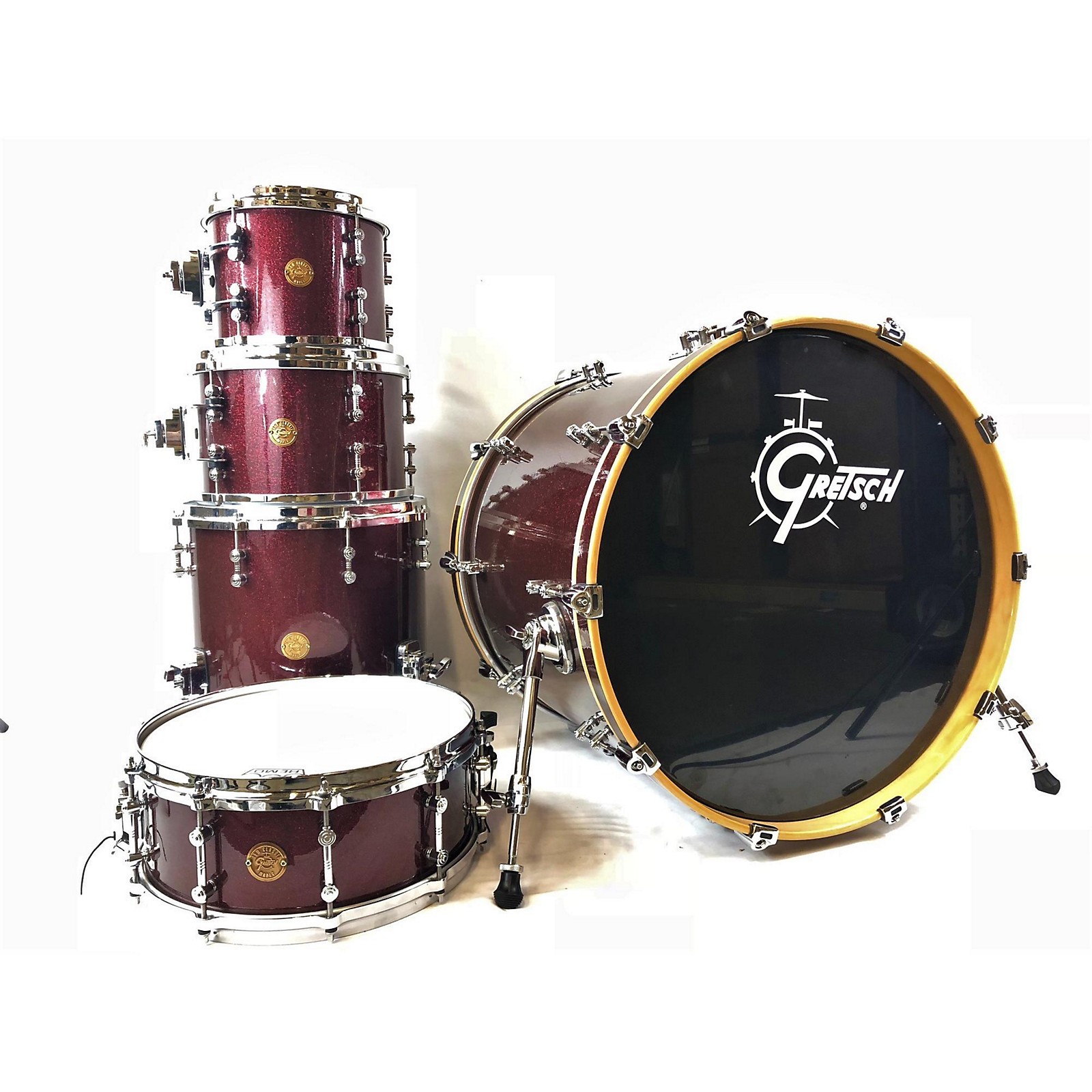 gretsch gold sparkle drums