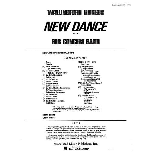 Associated New Dance for Band, Op. 18b (finale) (Full Score) Concert Band Composed by Wallingford Riegger