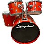 Used Slingerland New Rock Outfit Drum Kit Violin Red