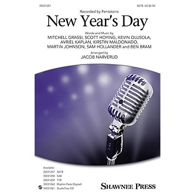 Shawnee Press New Year's Day SATB by Pentatonix arranged by Jacob Narverud