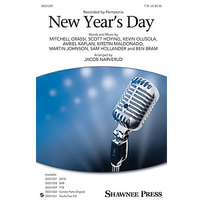 Shawnee Press New Year's Day TTB by Pentatonix arranged by Jacob Narverud