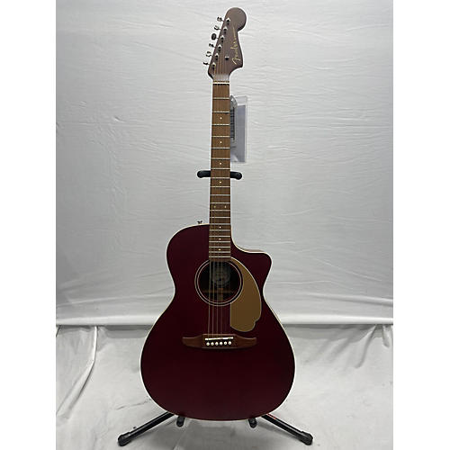 Fender Newporter Player Acoustic Electric Guitar Red