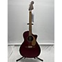 Used Fender Newporter Player Acoustic Electric Guitar Red