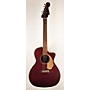 Used Fender Newporter Player Acoustic Electric Guitar Trans Red