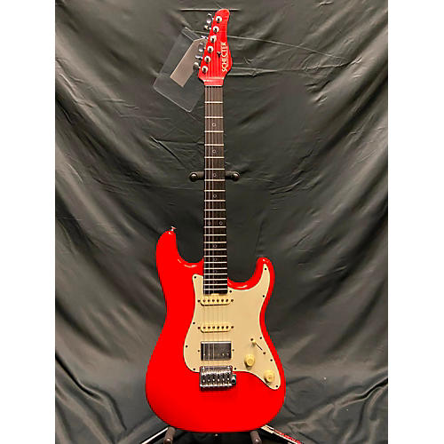 Schecter Guitar Research Nick Johnston USA Custom Signature Solid Body Electric Guitar Fiesta Red Aged Nitro