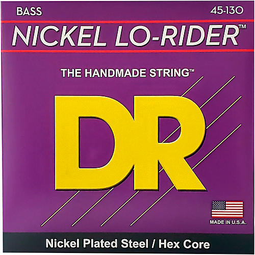 DR Strings Nickel Lo-Rider 5 String Bass Medium .130 Low B (45-130)