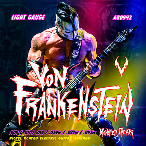 Von Frankenstein Monster Gear Nickel Plated Electric Guitar Strings Light (9-42)