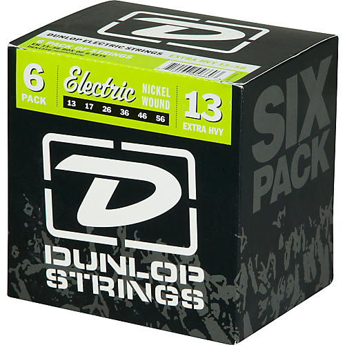 Nickel Plated Steel Electric Guitar Strings Extra Heavy 6-Pack