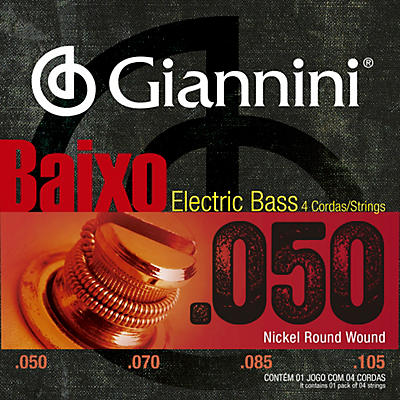 Giannini Nickel Round Wound Medium .50-.105  Electric Bass Strings