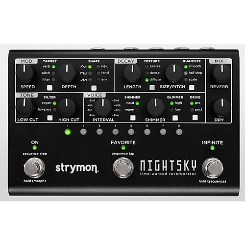 Strymon NightSky Time-Warped Reverberator Effects Pedal Midnight