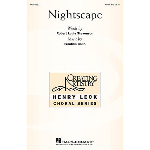 Hal Leonard Nightscape 2-Part composed by Franklin Gallo