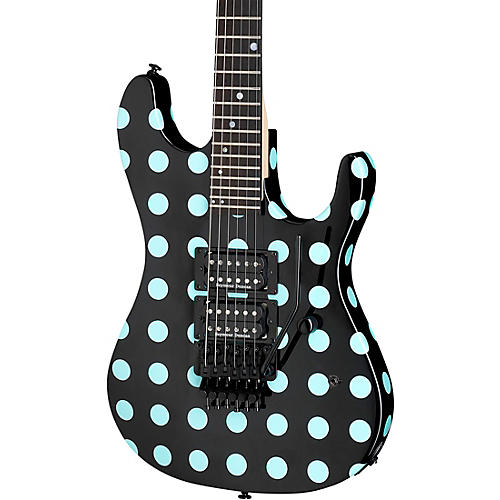 Kramer Nightswan Electric Guitar Black/Blue Polka Dot