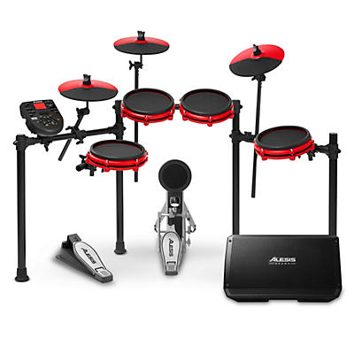Alesis Nitro Mesh Special Edition Electronic Drum Kit With Mesh Pads and Strike 8 Drum Set Monitor