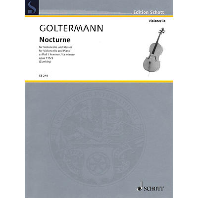 Schott Nocturne in A minor, Op. 115/3 (Violoncello and Piano) String Series Softcover