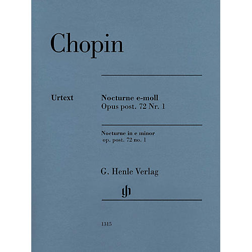 G. Henle Verlag Nocturne in E Minor Op. Post. 72, No. 1 (Edition with Fingering) Henle Music Folios Series Softcover